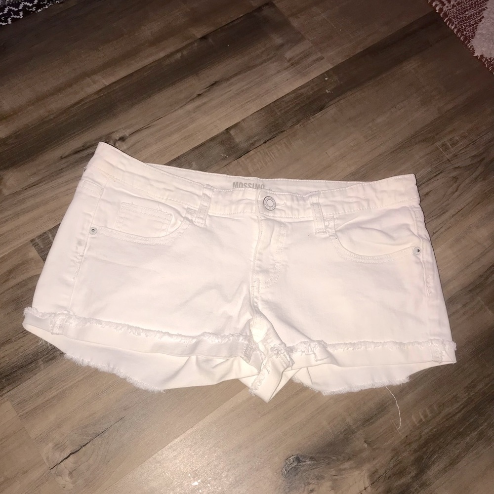 FREE! White Midi Cuffed Shorts